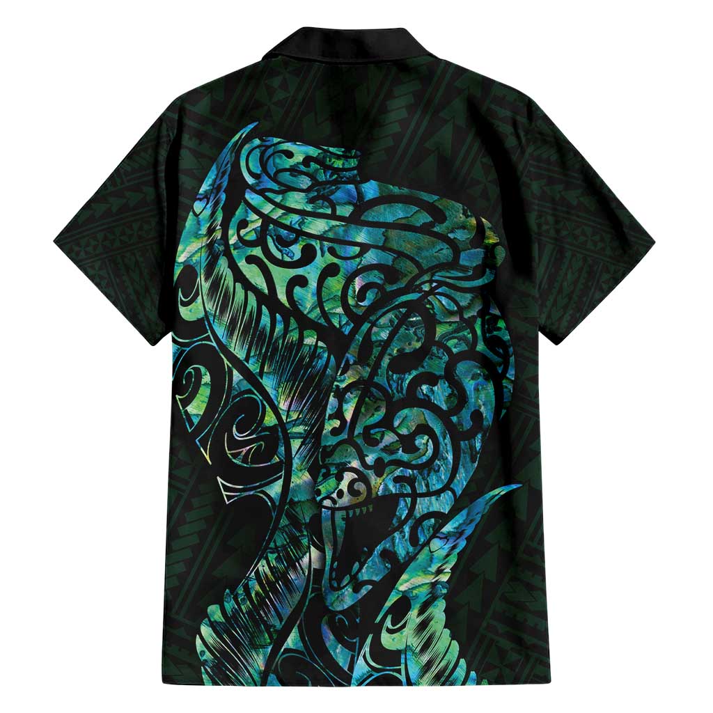 New Zealand Eel Hawaiian Shirt Tuna Aotearoa Maori With Paua Shell - Turquoise LT14 - Polynesian Pride