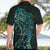 New Zealand Eel Hawaiian Shirt Tuna Aotearoa Maori With Paua Shell - Turquoise