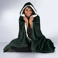 New Zealand Eel Hooded Blanket Tuna Aotearoa Maori With Paua Shell - Turquoise LT14 - Polynesian Pride
