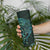 New Zealand Eel Skinny Tumbler Tuna Aotearoa Maori With Paua Shell - Turquoise