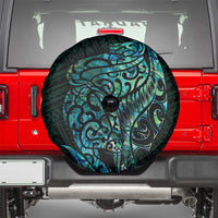 New Zealand Eel Spare Tire Cover Tuna Aotearoa Maori With Paua Shell - Turquoise LT14 - Polynesian Pride