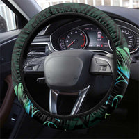 New Zealand Eel Steering Wheel Cover Tuna Aotearoa Maori With Paua Shell - Turquoise LT14 - Polynesian Pride