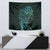 New Zealand Eel Tapestry Tuna Aotearoa Maori With Paua Shell - Turquoise