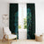 New Zealand Eel Window Curtain Tuna Aotearoa Maori With Paua Shell - Turquoise