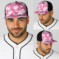 Pink Bula Fiji Masi Hibiscus Seamless Baseball Net Cap LT14 - Polynesian Pride
