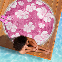 Pink Bula Fiji Masi Hibiscus Seamless Beach Blanket LT14 - Polynesian Pride