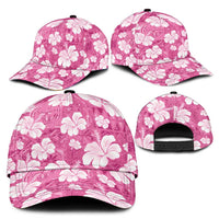 Pink Bula Fiji Masi Hibiscus Seamless Classic Cap LT14 - Polynesian Pride