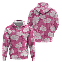 Pink Bula Fiji Masi Hibiscus Seamless Hoodie