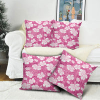 Pink Bula Fiji Masi Hibiscus Seamless Pillow Cover LT14 - Polynesian Pride