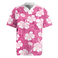 Pink Bula Fiji Masi Hibiscus Seamless Rugby Jersey