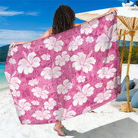 Pink Bula Fiji Masi Hibiscus Seamless Sarong LT14 One Size 44 x 66 inches Pink - Polynesian Pride
