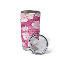 Pink Bula Fiji Masi Hibiscus Seamless Tumbler Cup LT14 - Polynesian Pride