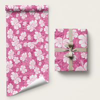 Pink Bula Fiji Masi Hibiscus Seamless Wrapping Paper LT14 58" × 23" Pink - Polynesian Pride