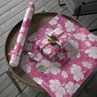 Pink Bula Fiji Masi Hibiscus Seamless Wrapping Paper LT14 - Polynesian Pride