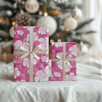 Pink Bula Fiji Masi Hibiscus Seamless Wrapping Paper LT14 - Polynesian Pride
