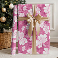 Pink Bula Fiji Masi Hibiscus Seamless Wrapping Paper LT14 - Polynesian Pride