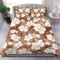Brown Bula Fiji Masi Hibiscus Seamless Bedding Set