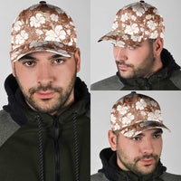 Brown Bula Fiji Masi Hibiscus Seamless Classic Cap LT14 - Polynesian Pride