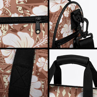 Brown Bula Fiji Masi Hibiscus Seamless Duffle Bag LT14 - Polynesian Pride