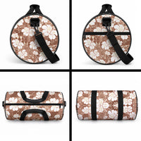 Brown Bula Fiji Masi Hibiscus Seamless Duffle Bag LT14 - Polynesian Pride