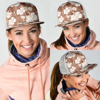 Brown Bula Fiji Masi Hibiscus Seamless Mesh Trucker Cap LT14 - Polynesian Pride