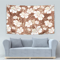Brown Bula Fiji Masi Hibiscus Seamless Tapestry LT14 - Polynesian Pride