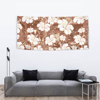 Brown Bula Fiji Masi Hibiscus Seamless Tapestry LT14 - Polynesian Pride