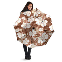 Brown Bula Fiji Masi Hibiscus Seamless Umbrella LT14 - Polynesian Pride