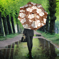 Brown Bula Fiji Masi Hibiscus Seamless Umbrella LT14 - Polynesian Pride