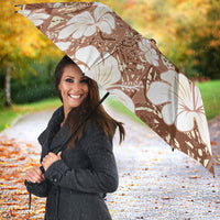 Brown Bula Fiji Masi Hibiscus Seamless Umbrella LT14 - Polynesian Pride