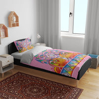 Rainbow Ngaru Taniko With Aotearoa Maori Tattoo Bedding Set LT14 - Polynesian Pride