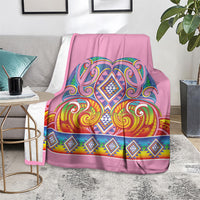 Rainbow Ngaru Taniko With Aotearoa Maori Tattoo Blanket LT14 - Polynesian Pride