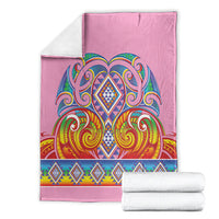 Rainbow Ngaru Taniko With Aotearoa Maori Tattoo Blanket LT14 - Polynesian Pride