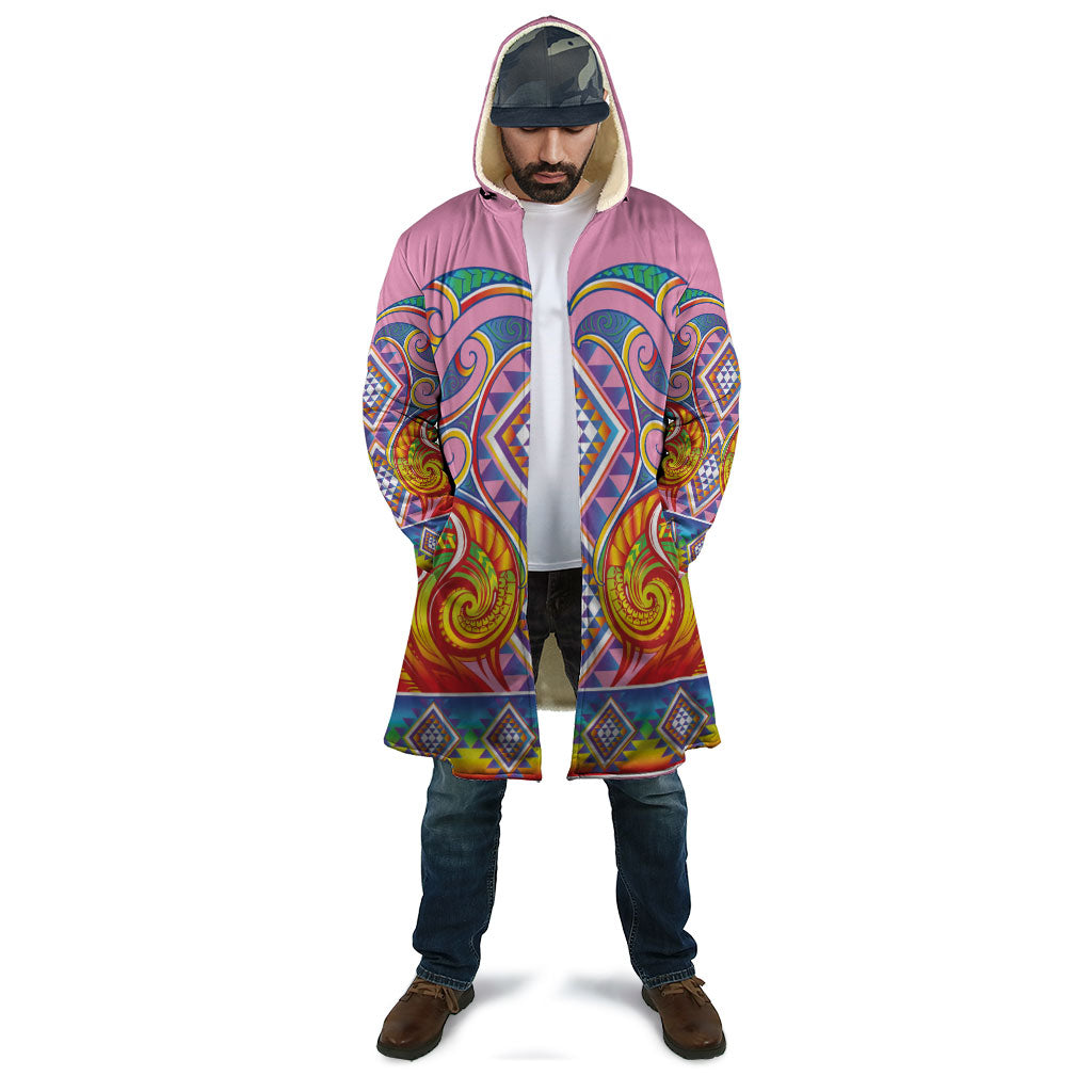 Rainbow Ngaru Taniko With Aotearoa Maori Tattoo Cloak