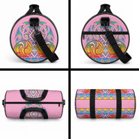 Rainbow Ngaru Taniko With Aotearoa Maori Tattoo Duffle Bag LT14 - Polynesian Pride