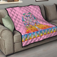Rainbow Ngaru Taniko With Aotearoa Maori Tattoo Quilt LT14 - Polynesian Pride
