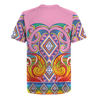 Rainbow Ngaru Taniko With Aotearoa Maori Tattoo Rugby Jersey LT14 - Polynesian Pride