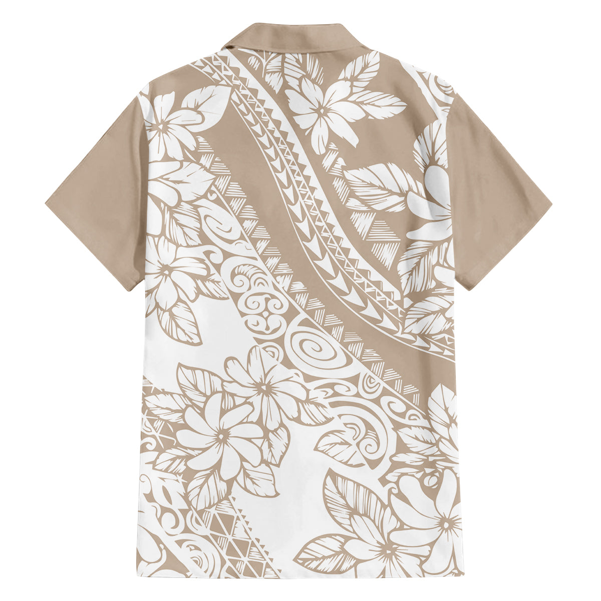 Polynesia Family Matching Long Sleeve Bodycon Dress and Hawaiian Shirt Polynesian Tropical Flowers Beige Pastel Vibes LT14 - Polynesian Pride