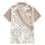 Polynesia Family Matching Mermaid Dress and Hawaiian Shirt Polynesian Tropical Flowers Beige Pastel Vibes LT14 - Polynesian Pride