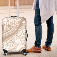 Polynesia Luggage Cover Polynesian Tropical Flowers Begie Pastel Vibes LT14 Begie - Polynesian Pride