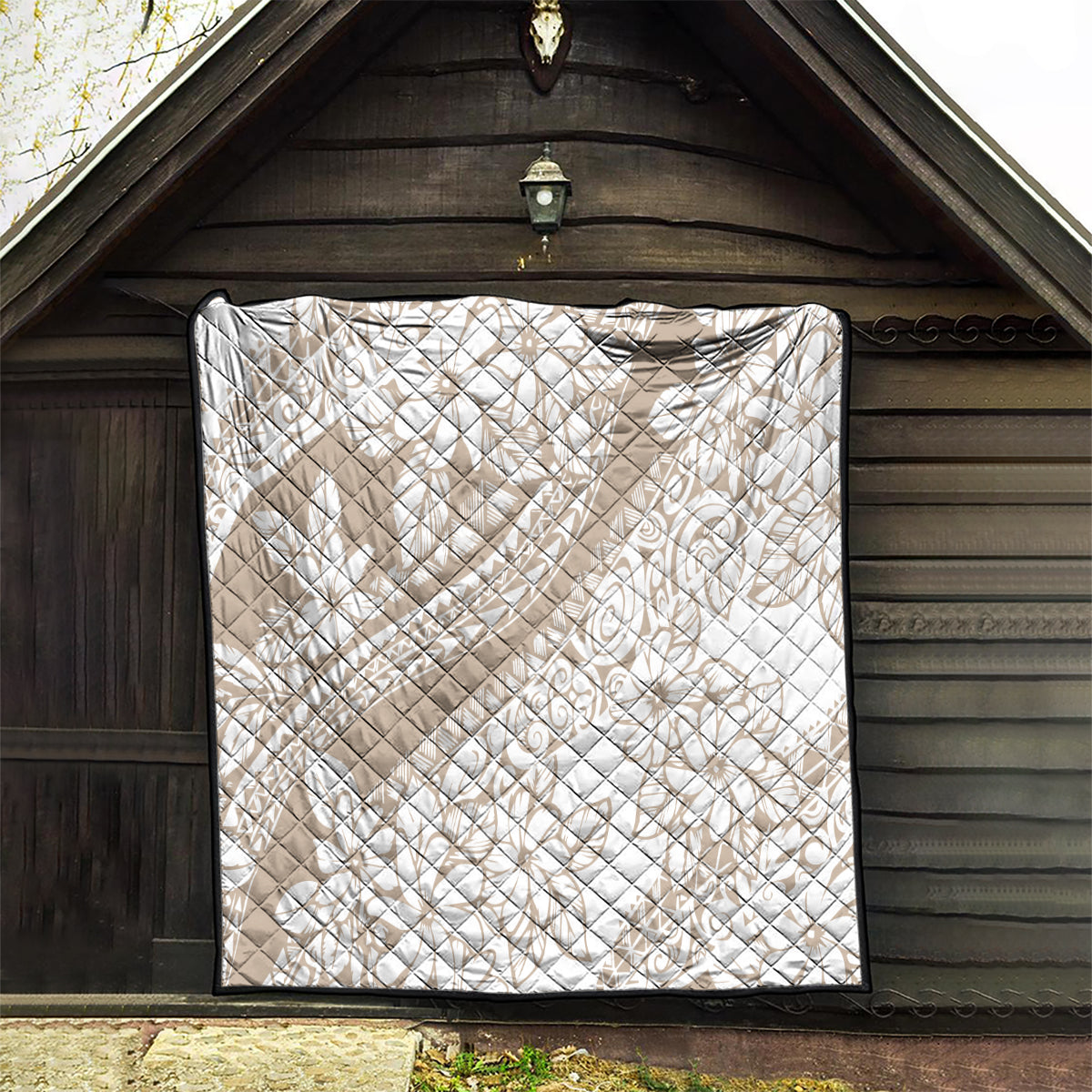 Polynesia Quilt Polynesian Tropical Flowers Begie Pastel Vibes LT14 - Polynesian Pride