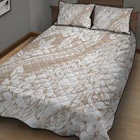 Polynesia Quilt Bed Set Polynesian Tropical Flowers Begie Pastel Vibes LT14 - Polynesian Pride