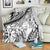 Polynesia Blanket Polynesian Tropical Flowers Black Pastel Vibes LT14 - Polynesian Pride