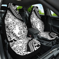 Polynesia Car Seat Cover Polynesian Tropical Flowers Black Pastel Vibes LT14 One Size Black - Polynesian Pride