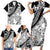 polynesia-family-matching-short-sleeve-bodycon-dress-and-hawaiian-shirt-polynesian-tropical-flowers-black-pastel-vibes