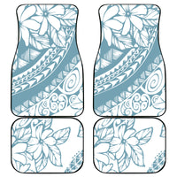 Polynesia Car Mats Polynesian Tropical Flowers Blue Pastel Vibes LT14 Blue - Polynesian Pride