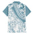 Polynesia Family Matching Puletasi Dress and Hawaiian Shirt Polynesian Tropical Flowers Blue Pastel Vibes LT14 - Polynesian Pride