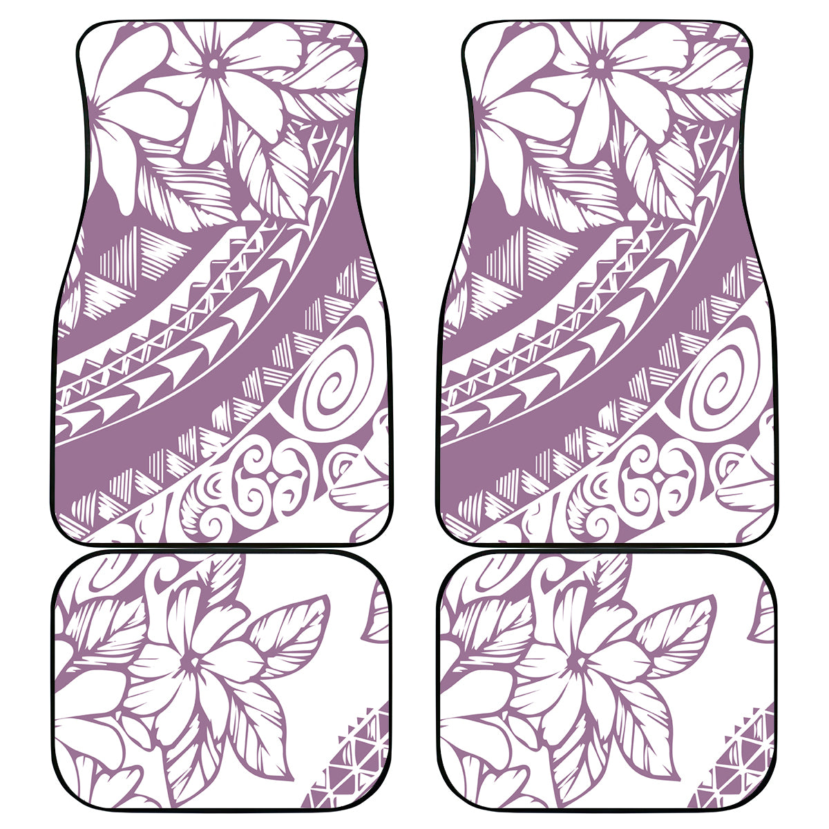 Polynesia Car Mats Polynesian Tropical Flowers Purple Pastel Vibes LT14 Purple - Polynesian Pride