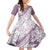 Polynesia Family Matching Puletasi Dress and Hawaiian Shirt Polynesian Tropical Flowers Purple Pastel Vibes LT14 Daughter's Dress Purple - Polynesian Pride