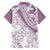 Polynesia Family Matching Puletasi Dress and Hawaiian Shirt Polynesian Tropical Flowers Purple Pastel Vibes LT14 - Polynesian Pride